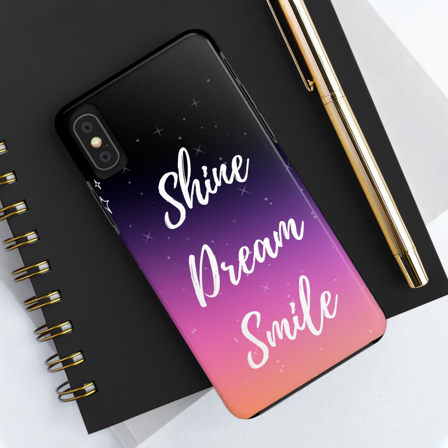 Shine, Dream, Smile Mikrokosmos phone case
