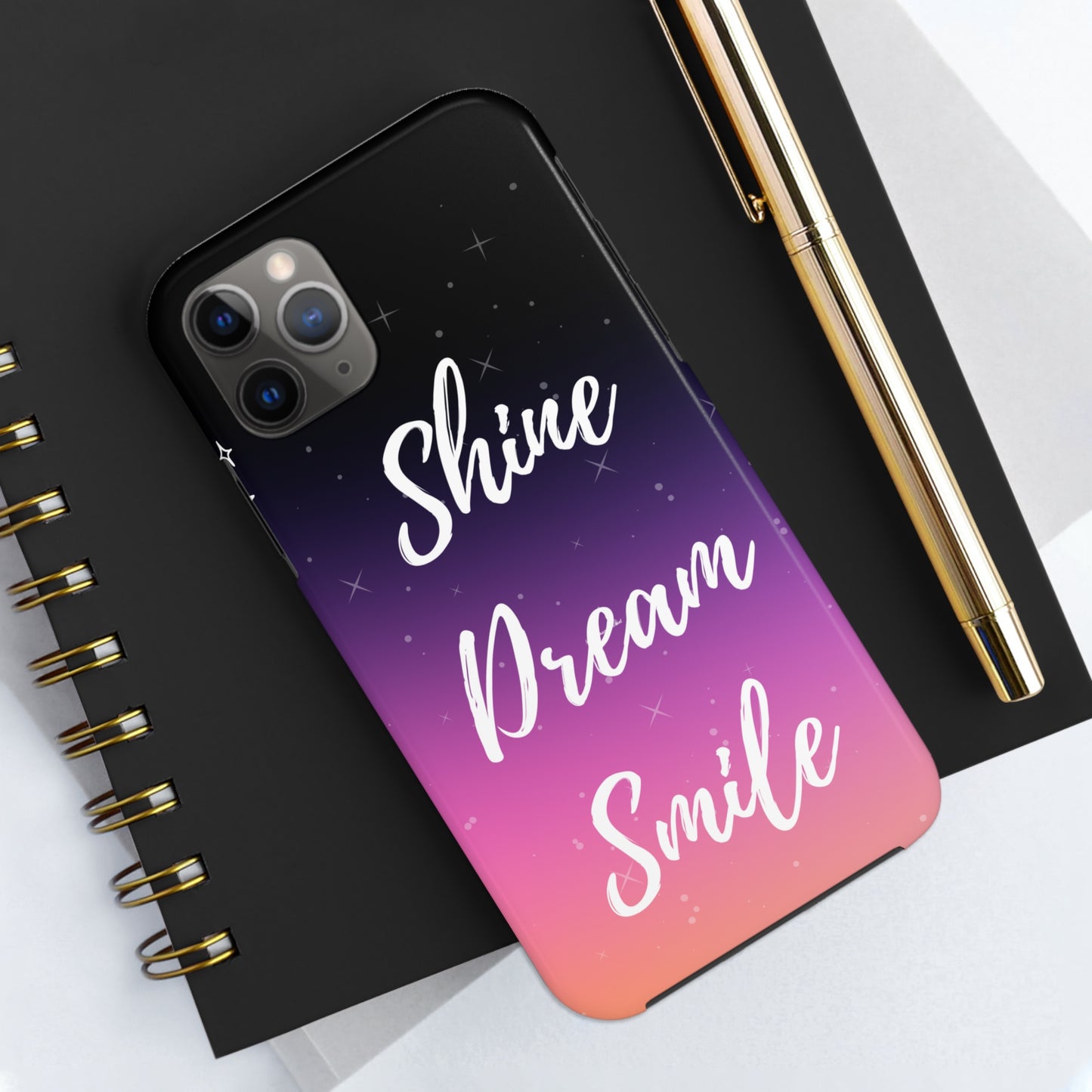 Shine, Dream, Smile Mikrokosmos phone case