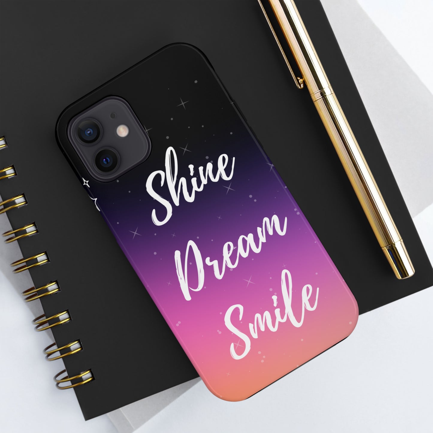 Shine, Dream, Smile Mikrokosmos phone case