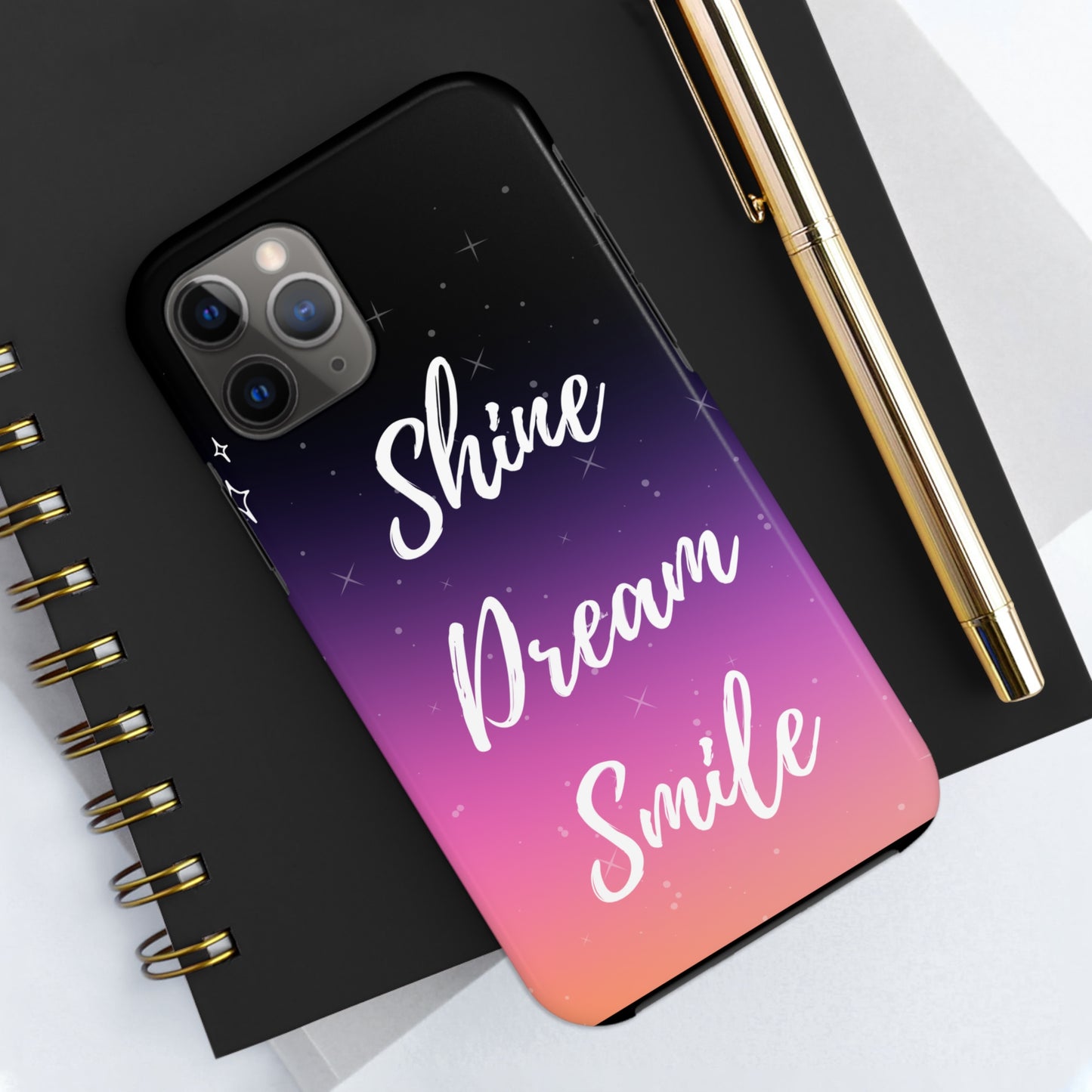 Shine, Dream, Smile Mikrokosmos phone case