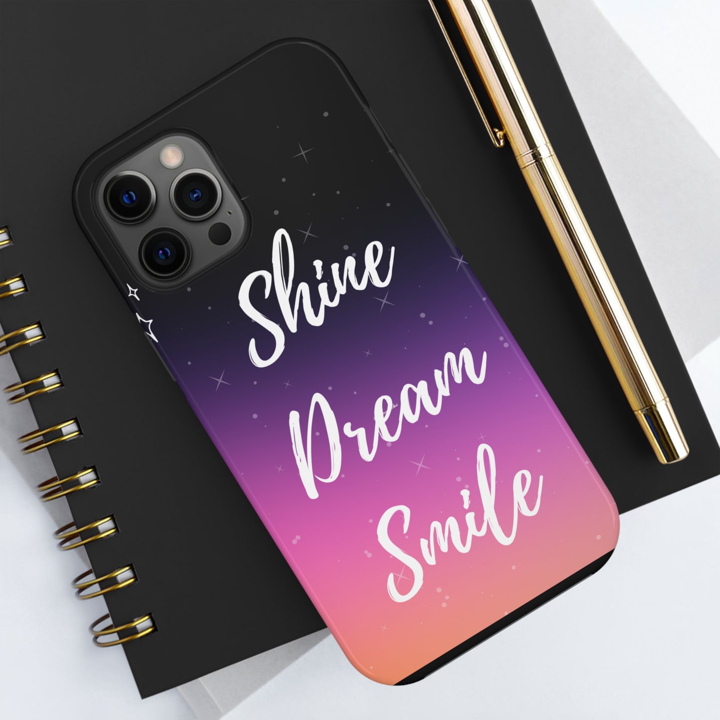 Shine, Dream, Smile Mikrokosmos phone case