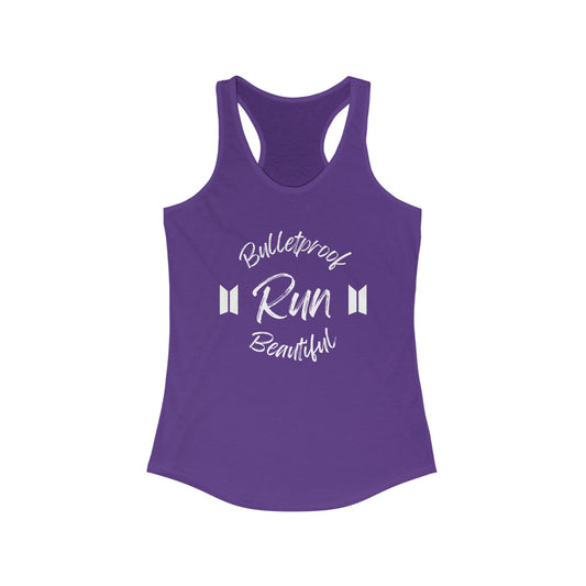 Run Bulletproof- Run Beautiful - Run BTS -  Women's Racerback Tank