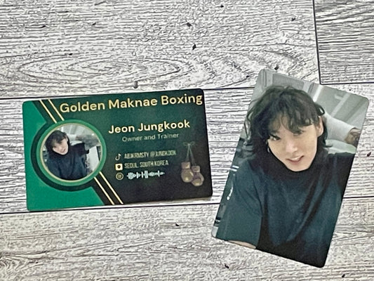 Jungkook Boxing Studio Metal Photo Card