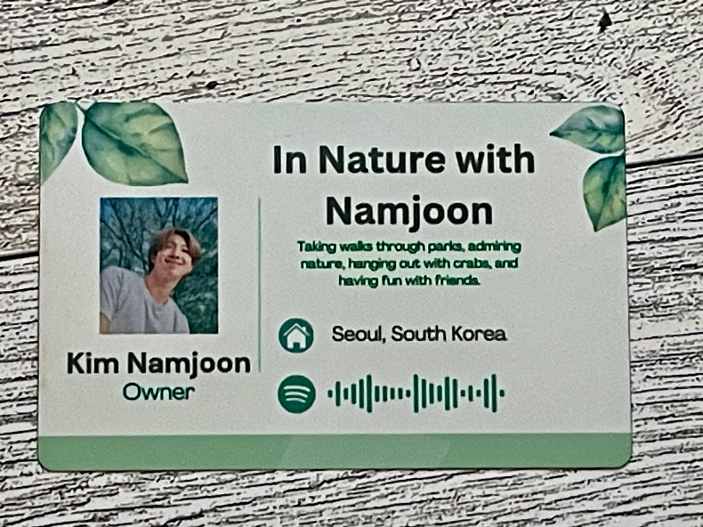 In Nature with Namjoon Metal Photo Card