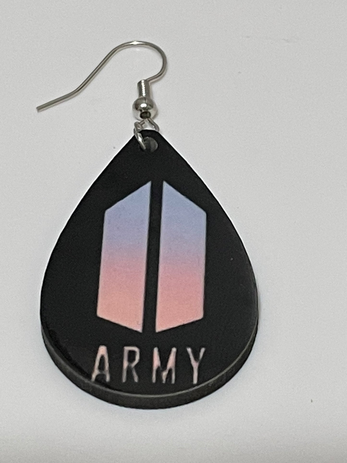 BTS ARMY logo earrings